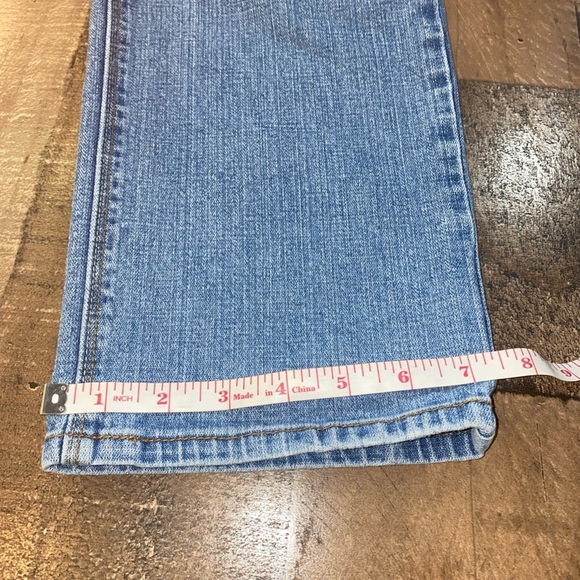 Levi's Perfect Waist 525 Straight Leg Denim Blue Jeans Women's Size 16 M Pockets - Picture 5 of 10